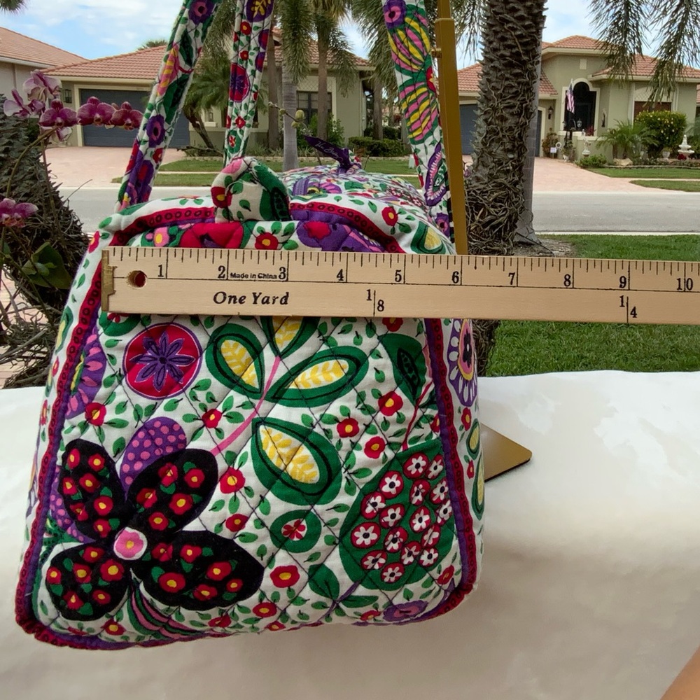Vera Bradley Viva La Vera Duffle Bag Floral Cotton Weekender Handbag Travel - Picture 16 of 16